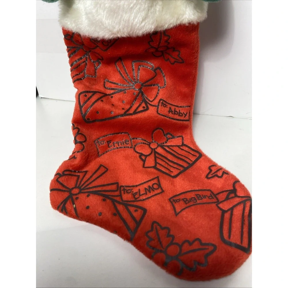 Sesame Street Elmo Singing Talking Christmas Stocking‎ Plush Tested Works